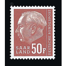 Definitive stamp series Federal President Heuss  - Germany / Saarland 1957 - 50 franc