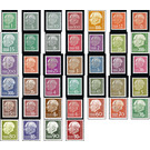 Definitive stamp series Federal President Heuss - Germany / Saarland Series