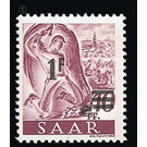 Definitive stamp series Saar - Germany / Saarland 1947 - 1 Franc