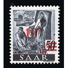 Definitive stamp series Saar - Germany / Saarland 1947 - 10 Franc
