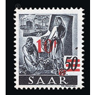 Definitive stamp series Saar - Germany / Saarland 1947 - 10 Franc