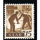 Definitive stamp series Saar - Germany / Saarland 1947 - 15 Pfennig