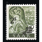 Definitive stamp series Saar - Germany / Saarland 1947 - 2 franc