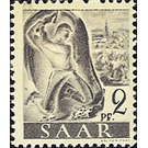 Definitive stamp series Saar - Germany / Saarland 1947 - 2 Pfennig