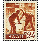 Definitive stamp series Saar - Germany / Saarland 1947 - 24 Pfennig