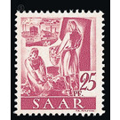 Definitive stamp series Saar - Germany / Saarland 1947 - 25 Pfennig