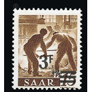 Definitive stamp series Saar - Germany / Saarland 1947 - 3 franc