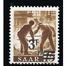 Definitive stamp series Saar - Germany / Saarland 1947 - 3 franc