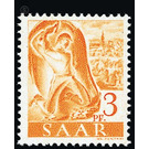 Definitive stamp series Saar - Germany / Saarland 1947 - 3 Pfennig