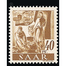 Definitive stamp series Saar - Germany / Saarland 1947 - 40 Pfennig