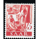 Definitive stamp series Saar - Germany / Saarland 1947 - 45 Pfennig
