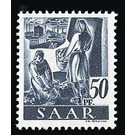 Definitive stamp series Saar - Germany / Saarland 1947 - 50 Pfennig