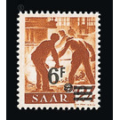 Definitive stamp series Saar - Germany / Saarland 1947 - 6 franc