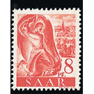 Definitive stamp series Saar - Germany / Saarland 1947 - 8 Pfennig