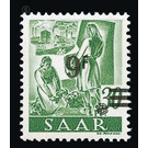 Definitive stamp series Saar - Germany / Saarland 1947 - 9 franc