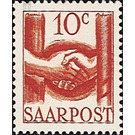 Definitive stamp series Saar  - Germany / Saarland 1948 - 10 Pfennig