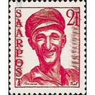 Definitive stamp series Saar  - Germany / Saarland 1948 - 2 franc