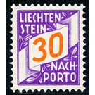 digits  - Liechtenstein 1928 - 30 Rappen