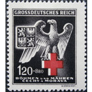 Eagle on red cross - Germany / Old German States / Bohemia and Moravia 1943