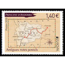 Europa (C.E.P.T.) 2020 - Ancient Postal Routes - Andorra, French Administration 2020 - 1.40