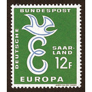 Europe - Germany / Saarland 1958 - 1,200 Pfennig