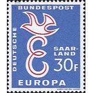 Europe - Germany / Saarland 1958 - 3000 Pfennig