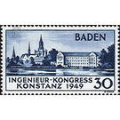 European Engineers Congress in Konstanz  - Germany / Western occupation zones / Baden 1949 - 30 Pfennig