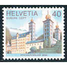 European stamp - Stockalper palace  - Switzerland 1978 - 40 Rappen