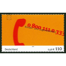 Federal youth work Child and youth telephone  - Germany / Federal Republic of Germany 2001 - 110 Pfennig