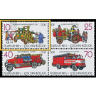 Fire brigades: fire trucks  - Germany / German Democratic Republic 1987 - 10 Pfennig