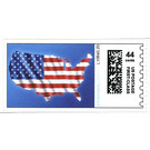 Flag on United States map - United States of America 2009