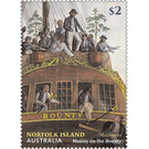 Fletcher Christian and mutineers on the "Bounty" - Norfolk Island 2019 - 2