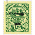 Flood disaster  - Austria / Republic of German Austria / German-Austria 1921 - 1.50 Krone