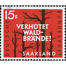 Forest fire prevention - Germany / Saarland 1958 - 1,500 Pfennig
