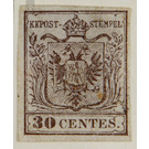 Freimarke  - Austria / k.u.k. monarchy / Lombardy & Veneto 1850 - 30 Centesimo