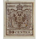 Freimarke  - Austria / k.u.k. monarchy / Lombardy & Veneto 1850 - 30 Centesimo