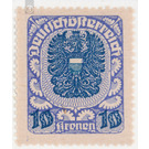 Freimarke  - Austria / Republic of German Austria / German-Austria 1920 - 10 Krone