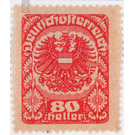 Freimarke  - Austria / Republic of German Austria / German-Austria 1920 - 80 Heller