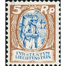 Freimarke  - Liechtenstein 1925 - 5 Rappen