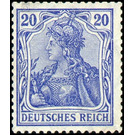 Freimarkenserie  - Germany / Deutsches Reich 1905 - 20 Pfennig
