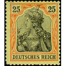 Freimarkenserie  - Germany / Deutsches Reich 1906 - 25 Pfennig