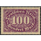 Freimarkenserie  - Germany / Deutsches Reich 1922 - 100 Mark