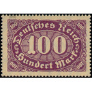 Freimarkenserie  - Germany / Deutsches Reich 1922 - 100 Mark