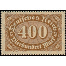 Freimarkenserie  - Germany / Deutsches Reich 1922 - 400 Mark