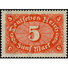 Freimarkenserie  - Germany / Deutsches Reich 1922 - 5 Mark