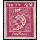 Freimarkenserie  - Germany / Deutsches Reich 1922 - 5 Pfennig