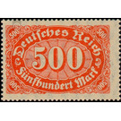 Freimarkenserie  - Germany / Deutsches Reich 1922 - 500 Mark