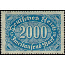 Freimarkenserie - Germany / Deutsches Reich 1923 - 2,000 Mark