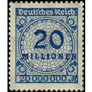 Freimarkenserie  - Germany / Deutsches Reich 1923 - 20.000.000