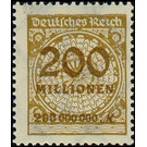 Freimarkenserie  - Germany / Deutsches Reich 1923 - 200.000.000